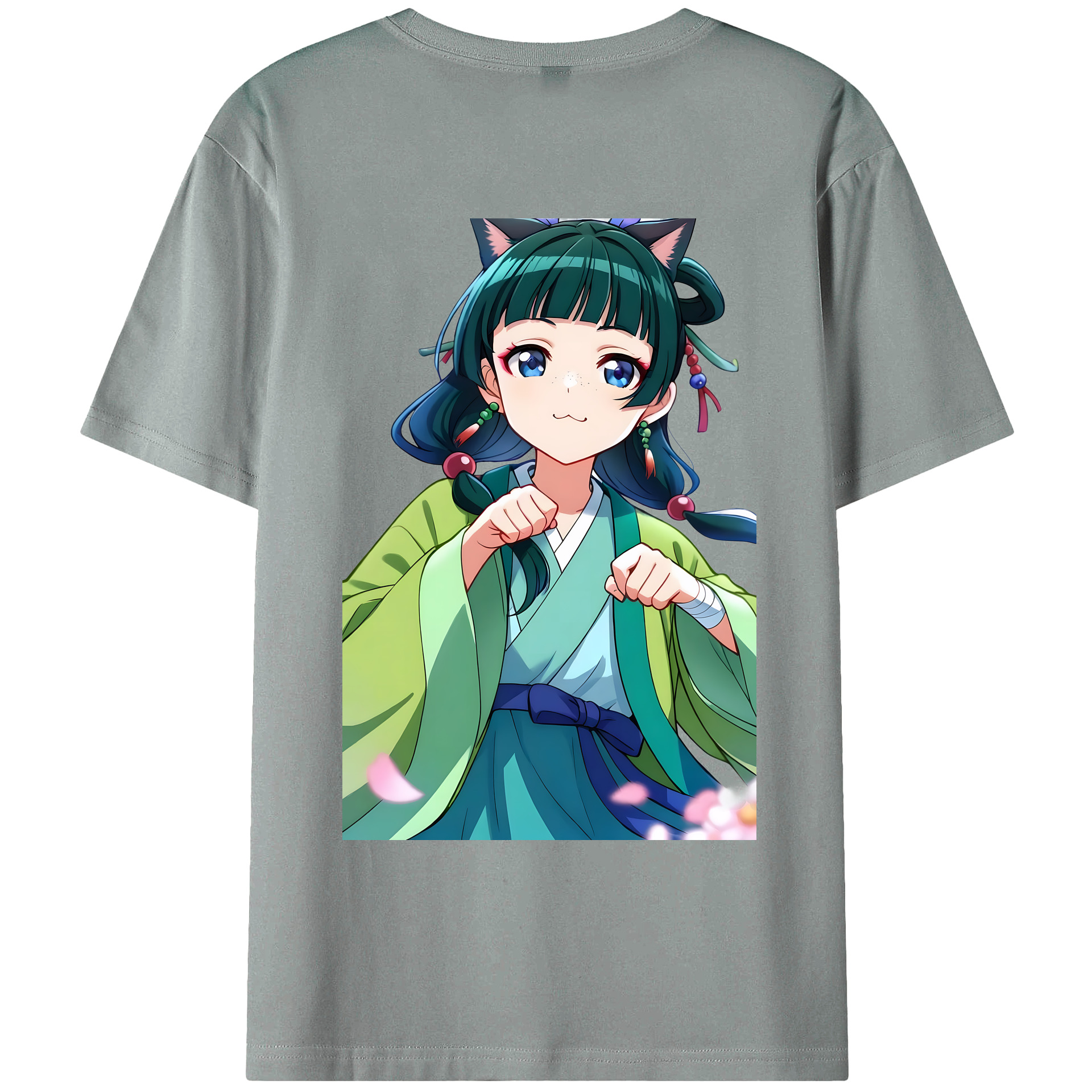 （画像用） 薬屋のひとりごと The Apothecary Diaries 綿100％ メンズ半袖Tシャツ（バックプリント） 通気性